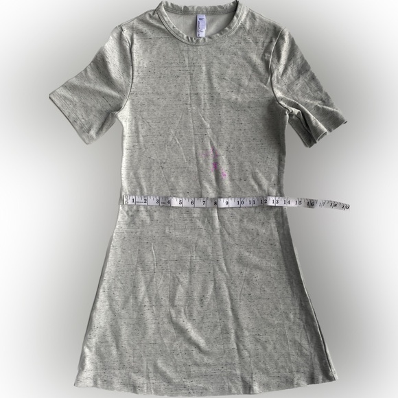NEW AMERICAN APPAREL Grey T-Shirt Flare Dress Size M Short Sleeve - Picture 4 of 6